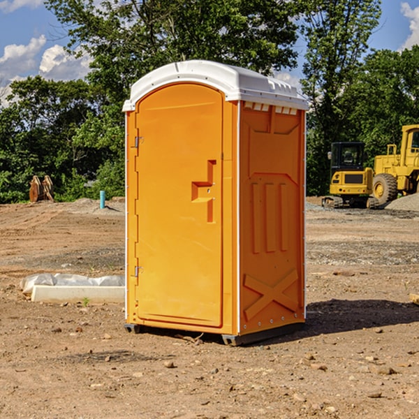 how often are the portable restrooms cleaned and serviced during a rental period in Mono Hot Springs